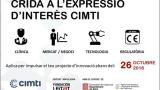 El 26 d'octubre finalitza el termini de presentació de projectes a la Crida CIMTI