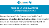 ACCIÓ DE LA UNIÓ DAVANT EL Coronavirus SARS-CoV-2