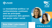 Blog de La Unió: La inestabilitat política i el curtterminisme continuen sent les principals preocupacions dels gestors del sector salut i social 