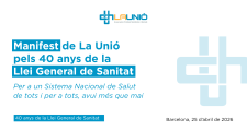 La Unió reivindica un sistema sanitari públic, universal i sostenible en el 40è aniversari de la Llei General de Sanitat