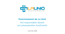 Vot responsable davant uns pressupostos insuficients