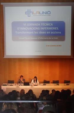 VI Jornada Tècnica d’Innovacions Infermeres, Anna Riera, Mercè Estrem