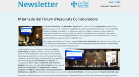 Newsletter de la IV Jornada del Fòrum d\'Associats Col·laboradors
