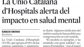 La Unió Catalana d’Hospitals alerta de l’impacte en salut mental