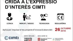 El 26 d'octubre finalitza el termini de presentació de projectes a la Crida CIMTI