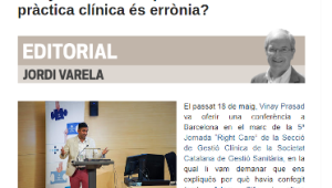 Vinay Prasad aposta per revertir pràctiques clíniques d'escàs valor 