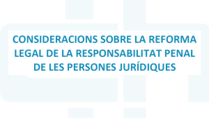 Informació sobre la responsabilitat penal de persones jurídiques