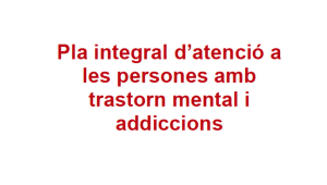 La Unió participa al Pla integral d'atenció a les persones amb trastorn mental i addiccions