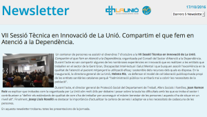 Newsletter de la ‘VII Sessió Tècnica en Innovació' de La Unió