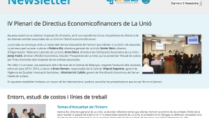 Newsletter del IV Plenari de Responsables Economicofinancers de La Unió 