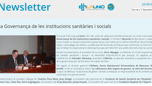 Disponible la 'newsletter' sobre la jornada dedicada a La governança de les institucions sanitàries i socials