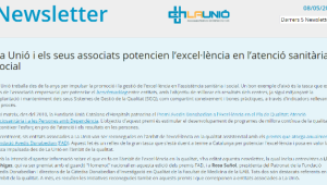 Newsletter sobre el que es fa en l'àmbit de l'excel·lència en la qualitat dins l'atenció sanitària i social