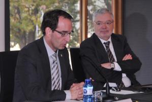 Joan Carles Batanés i Manel Jovells a la IV Jornada Associativa de La Unió Joan Carles Batanés i Manel Jovells a la IV Jornada Associativa de La Unió