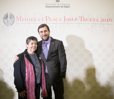 Helena Ris i Toni Comín, medalla Josep Trueta