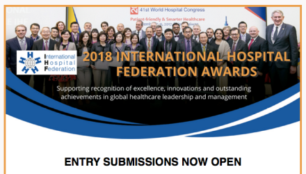 Oberta la convocatòria per als International Hospital Federation Awards 2018