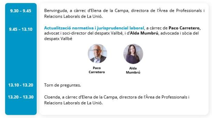 Programa jornada Cicle Foment, 20 de nov
