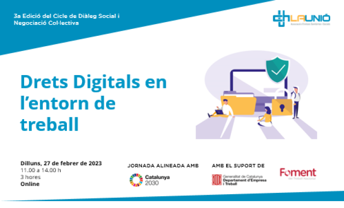 caràtula 1a edició Drets Digitals en l'entorn del treball, 27 de febrer