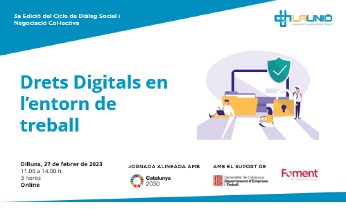 caràtula 1a edició Drets Digitals en l\'entorn del treball, 27 de febrer