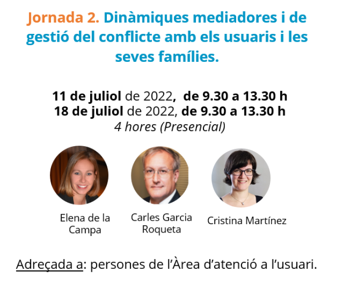 Jornada 2. usuaris i les seves famílies (CDS)