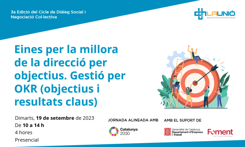 Caràtula Eines per la millora de la direcció per objectius. Gestió per OKR (objectius i resultats claus)