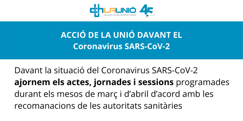 ACCIÓ DE LA UNIÓ DAVANT EL Coronavirus SARS-CoV-2