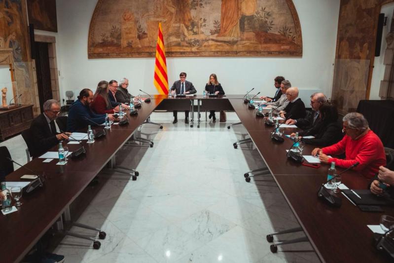 Foto Reunió del president Illa amb les patronals de l’atenció a la gent gran