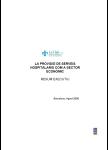 La provisió de serveis sanitaris com a sector econòmic creador de riquesa 2007