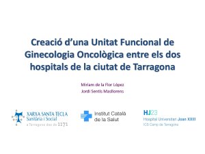 AE Aliança Estratègica Unitat Funcional Ginecologia Oncològica - H.Tecla i HJXXIII