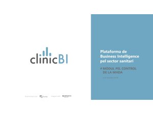 FARM Plataforma de Business Intelligence pel sector sanitari. Mòdul MHDA