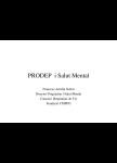 Taula 2: PRODEP i Salut Mental. Francesc Arrufat