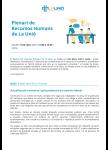 Programa Plenari de RH, 18 de març