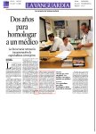Homologación médicos La Vanguardia