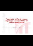 pla mesures urgents sostenibilitat sistema sanitari públic