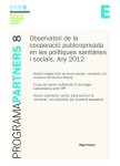 Observatori de cooperació publicoprivada en les polítiques sanitàries i socials - 2012