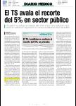 DIario Médico TS avala el recorte del 5% en sector público