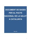 Document de bases per al Pacte Nacional de la Salut a Catalunya 
