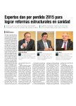 Diario Médico - Expertos dan por perdido 2015 para lograr reformas estructurales en sanidad