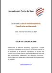 Crida comunicacions Jornada Atenció multidisciplinària Cercle de Salut